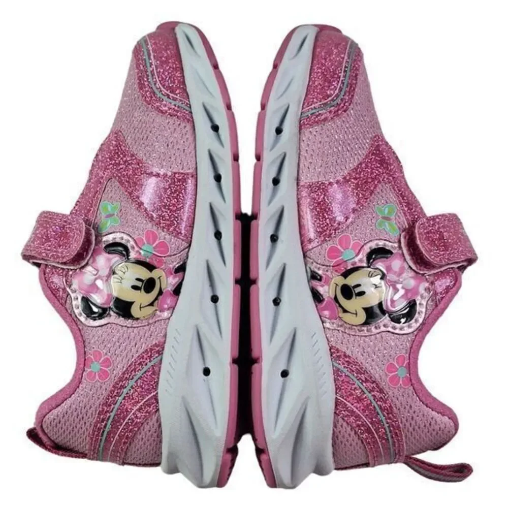 Minnie shoes‎ for girls sneakers with LED light without laces Pink Size 7 (14cm)